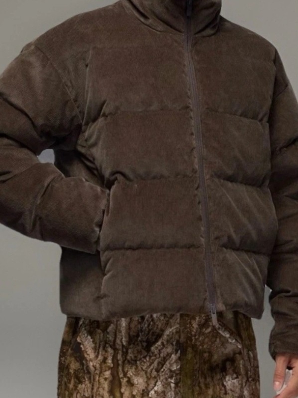 Jordan Brown Corduroy Puffer Jacket